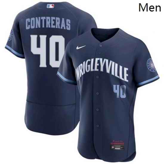 Men's Willson Contreras Chicago Cubs City Connect Wrigleyville Jersey